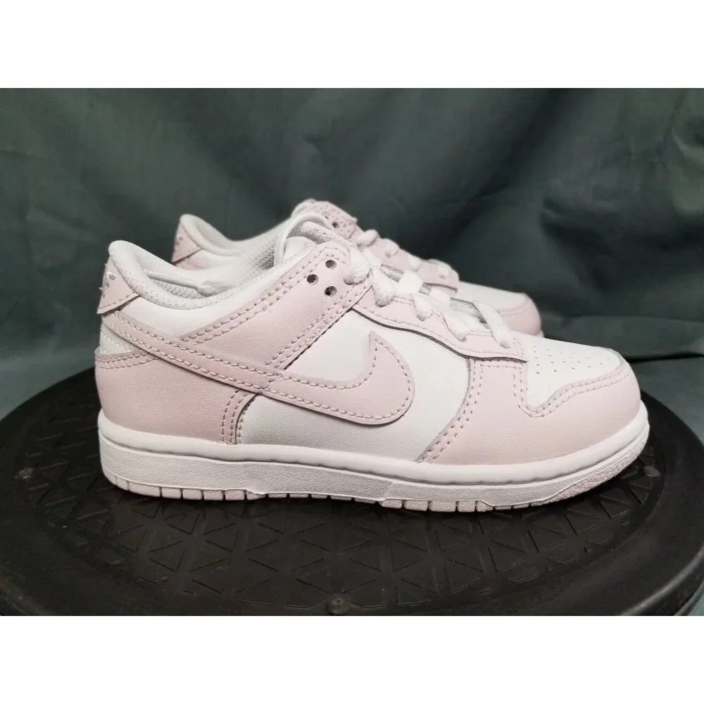 Nike Dunk Low White Light Violet (PS) Girls Size 11c NEW IN BOX! - Picture 9 of 13